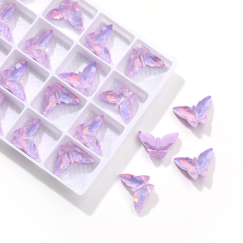 Lovely Butterfly Knight K9 Fancy Macaron Crystal Nail Art Diamond Glass Point Rhinestone DIY Decoration