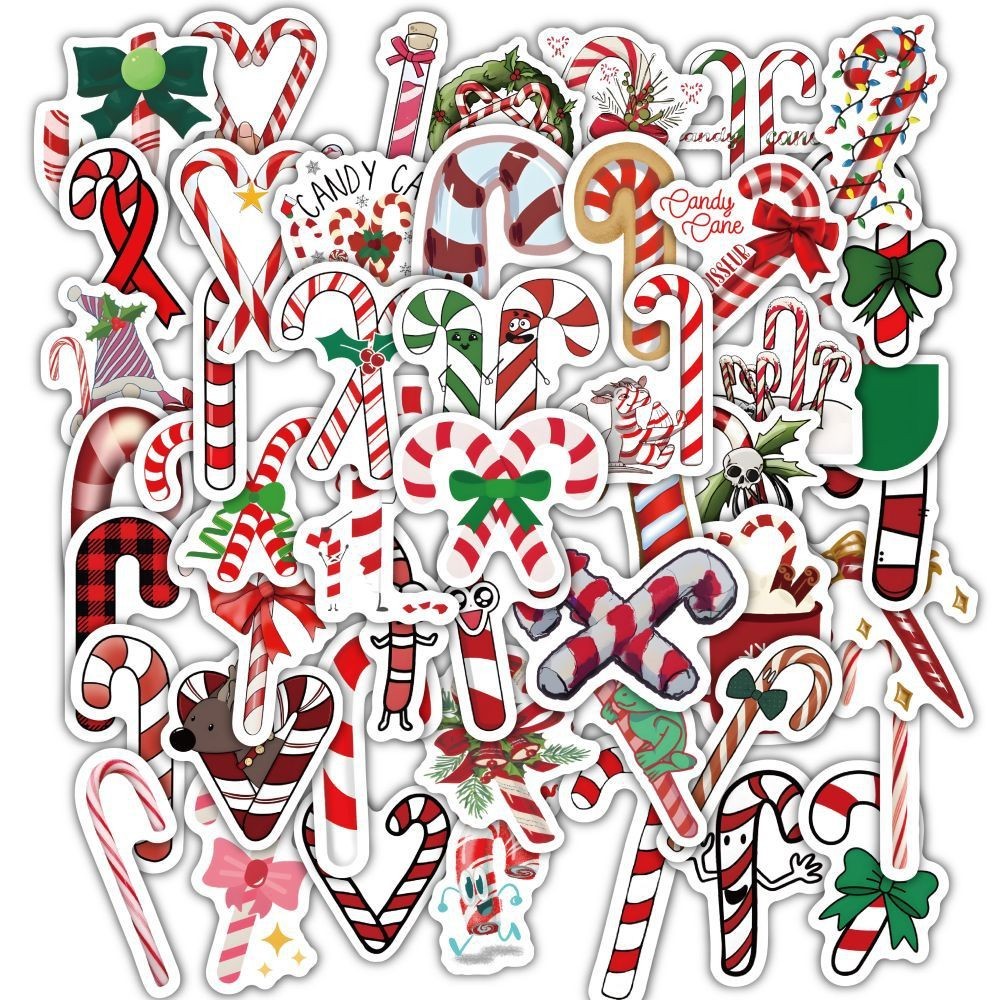 Christmas Style PVC Stickers DIY Laptop Phone Case Luggage Diary Decoration Waterproof Decal