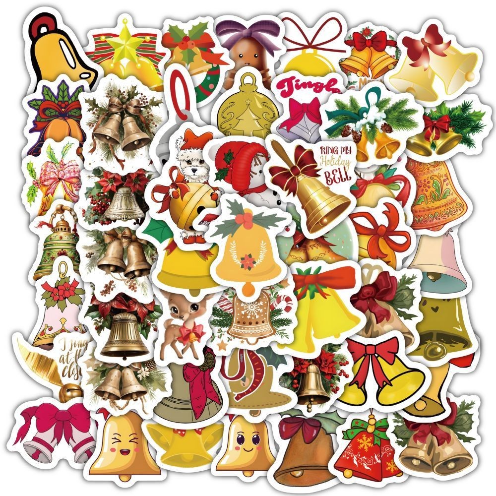 Christmas Style PVC Stickers DIY Laptop Phone Case Luggage Diary Decoration Waterproof Decal