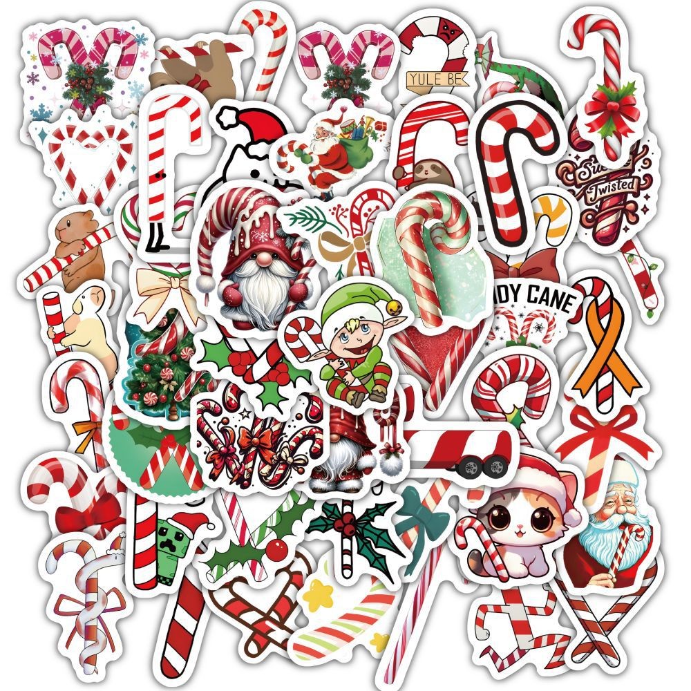 Christmas Style PVC Stickers DIY Laptop Phone Case Luggage Diary Decoration Waterproof Decal