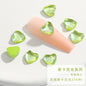 50PCS 4/6/8mm Resin Heart Mocha Fluorescent Nail Nail Patch  Ice Through Love Decoration