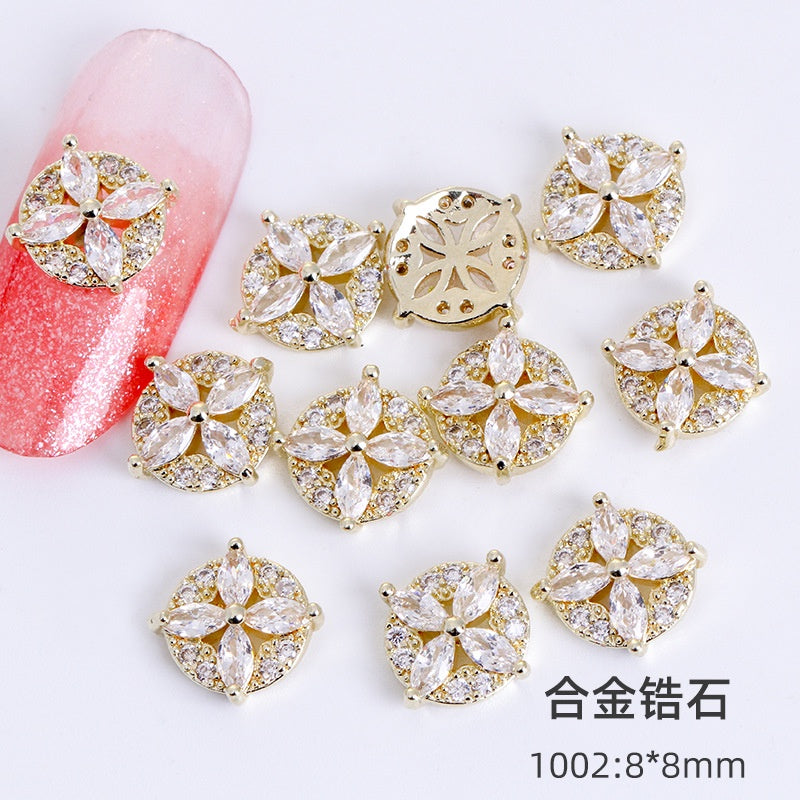 New Alloy Zircon Nail Accessories DIY Nail Paste Luxury Accessories