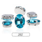 6*8/8*10mm Oval Shape Glass Rhinestones With Silver Sew On Crystal Stone Strass Diamond For Clothes Dress