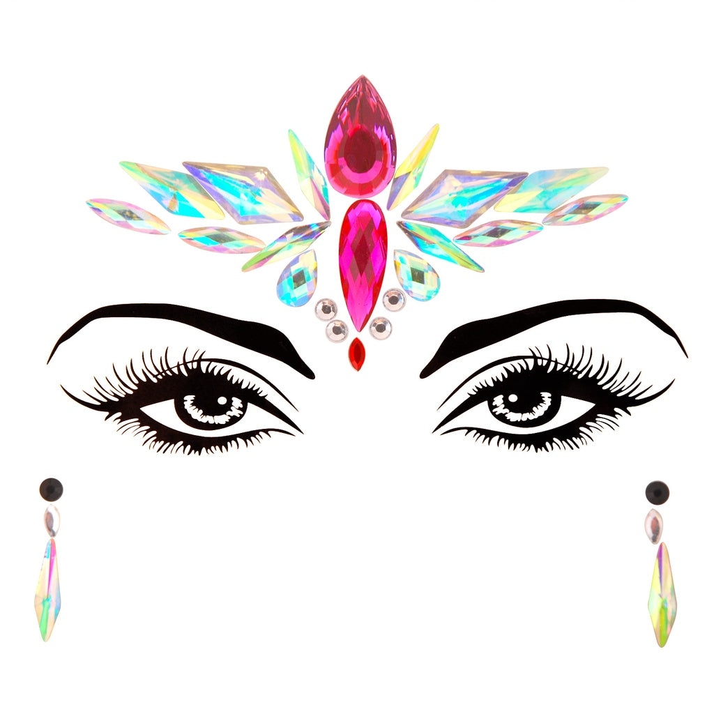EDM Electronic Music Festival Face Pasters Eyebrow Stick-on Crystals Resin Drill Carnival Diamond Sticker Masquerade Face Decoration