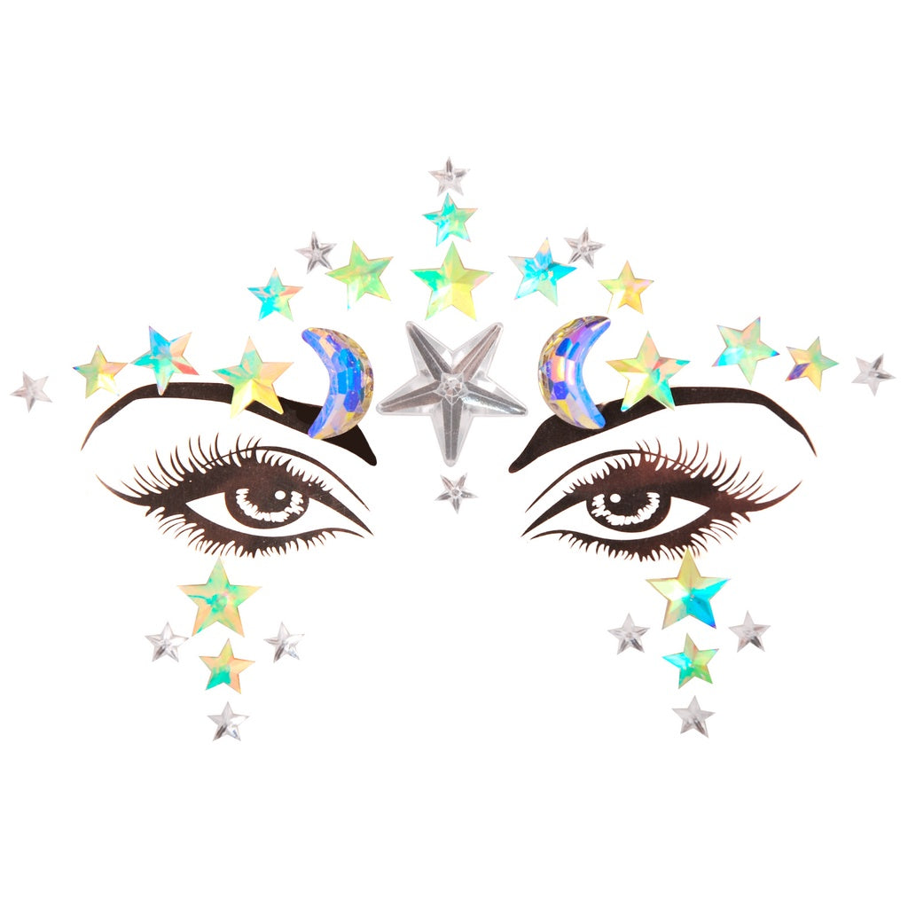 EDM Electronic Music Festival Face Pasters Eyebrow Stick-on Crystals Resin Drill Carnival Diamond Sticker Masquerade Face Decoration