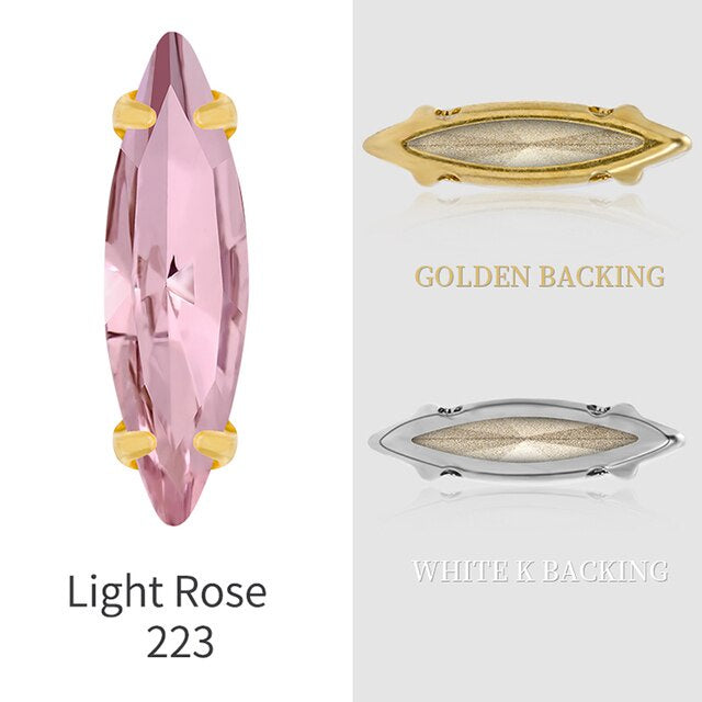 4*15mm Horse-eye Shaped Rhinestone DIY Jewelry Accessories Pointy-bottom Shaped Rhinestone Nail Sticker Rhinestone Material