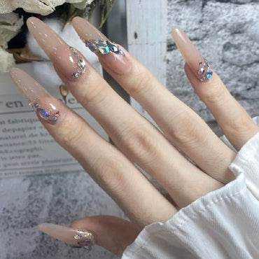 Yichuan 6Grid Blingbox Rhinestones On Nails Stone Set All Shaped Hybrid Manicure Jewelry Nail Glitter Kawaii Charm DIY Japanese Nail Art，kuku