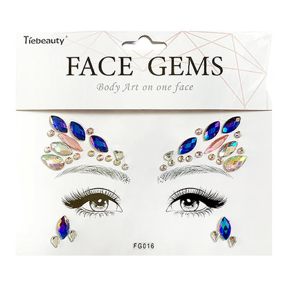 Tattoo Sticker Face Rhinestone Diamond Forehead Stickers Creative Stage Beauty Stickers Face Pasters