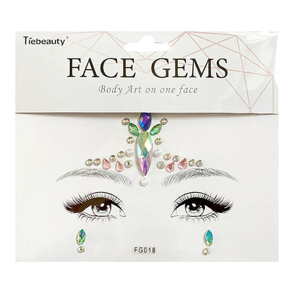 Tattoo Sticker Face Rhinestone Diamond Forehead Stickers Creative Stage Beauty Stickers Face Pasters