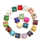 8/10mm 50PCS Square Shape Glass Rhinestones with Golden Claw Sew on Crystal Stone for Clothes Decoration Dress