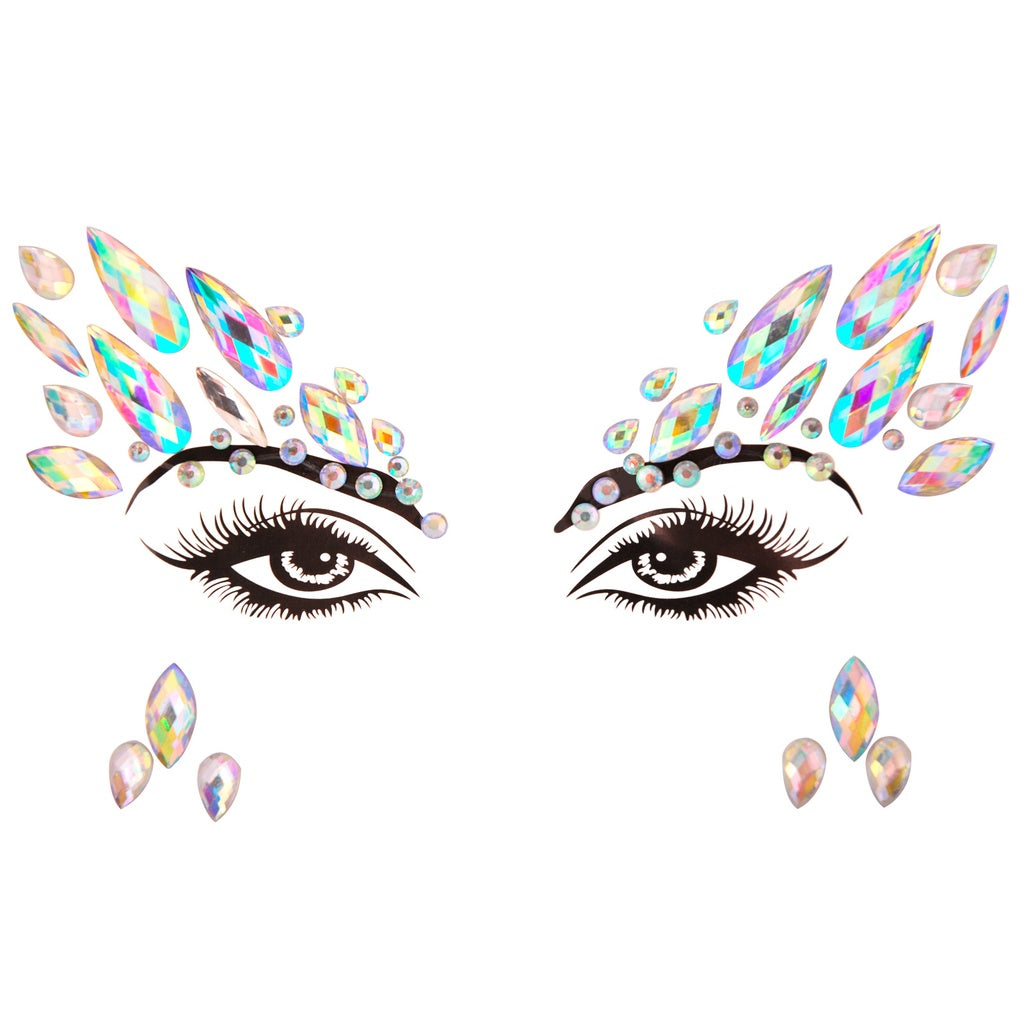EDM Electronic Music Festival Face Pasters Eyebrow Stick-on Crystals Resin Drill Carnival Diamond Sticker Masquerade Face Decoration