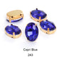 30pcs Oval Shape Glass Rhinestones10*14mm With Claw Sew On Crystal Stone Strass Diamond For Clothes Rhinestones For Needlework