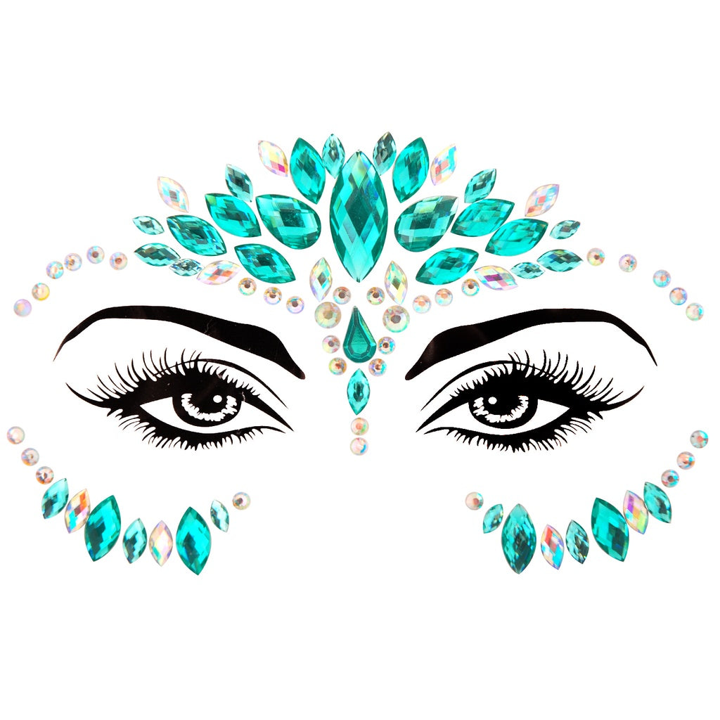 EDM Electronic Music Festival Face Pasters Eyebrow Stick-on Crystals Resin Drill Carnival Diamond Sticker Masquerade Face Decoration