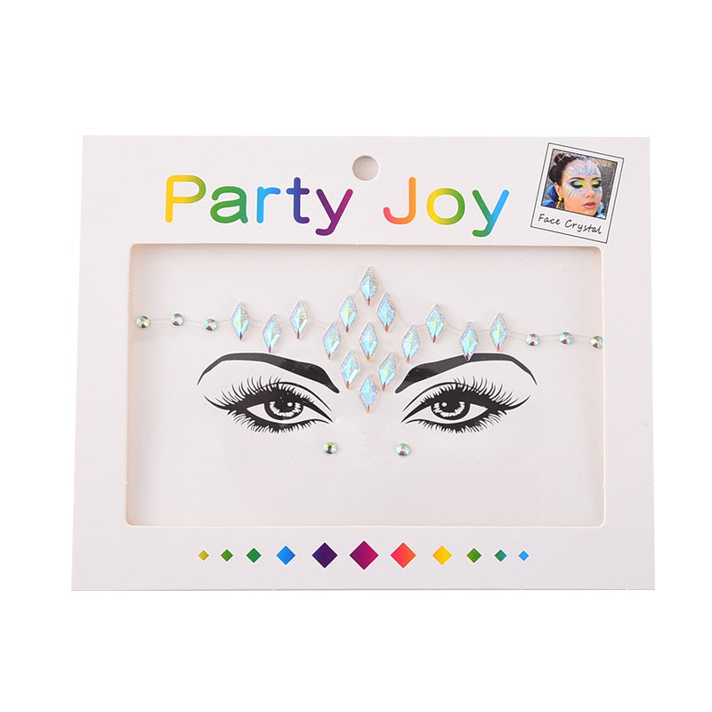 Electronic Music Festival Face Pasters Children's Stage Performance Face Stickers Stickers Crystal Eyes Rhinestone Stickers