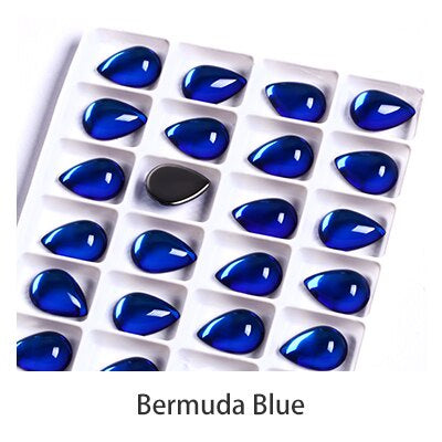 10pcs TonyBead K9 Fancy Rhinestones Glass Drop Tear Diamond Stones Strass Rhinestones Stone Sewing Ornaments Bright for Accessories