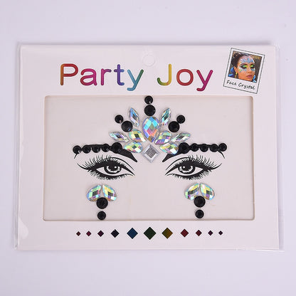 Electronic Music Festival Face Pasters Children's Stage Performance Face Stickers Stickers Crystal Eyes Rhinestone Stickers