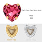 Heart Shape Glass Pointback K9 Crystal with Gold Bottom Sew on Rhinestone DIY Clothing Decoration