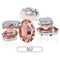6*8/8*10mm Oval Shape Glass Rhinestones With Silver Sew On Crystal Stone Strass Diamond For Clothes Dress