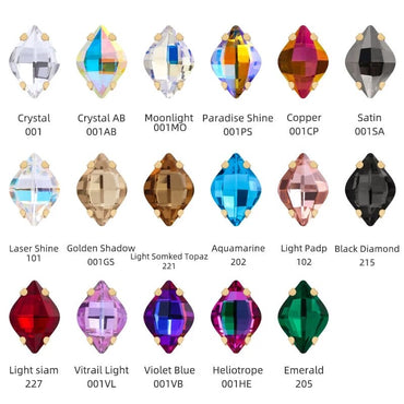 TonyBead  DIY Jewelry Accessories Sew On Rhinestone Sticker Clothing Decoration Shaped Glass Beads DIY Jewelry Decoration Sticker
