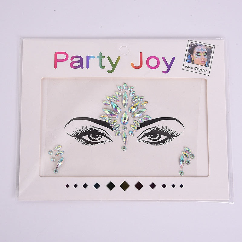 Electronic Music Festival Face Pasters Children's Stage Performance Face Stickers Stickers Crystal Eyes Rhinestone Stickers