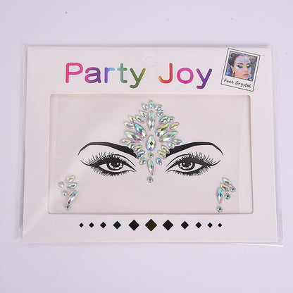 Electronic Music Festival Face Pasters Children's Stage Performance Face Stickers Stickers Crystal Eyes Rhinestone Stickers