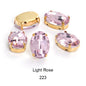50pcs 6*8mm/8*10mm Oval Glass Rhinestones with Clawed Sewn Crystal Strass Diamond Clothes Rhinestones DIY