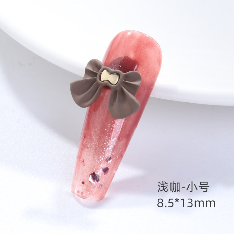 2PCS Bow Nail Decoration Crystal Metal Alloy Nail Art Rhinestones In The Shape of Bows for Nail Art Decoration