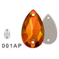 7 * 12Mm water drop flat buckle handmade perforated hand sewn drill clothing accessories high-grade rhinestone water drop hand sewn stone