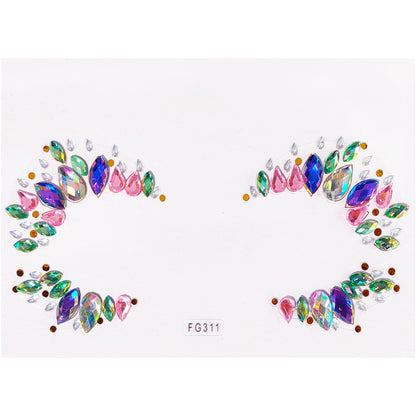 Tattoo Sticker Face Rhinestone Diamond Forehead Stickers Creative Stage Beauty Stickers Face Pasters