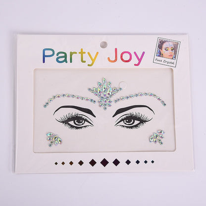 Electronic Music Festival Face Pasters Children's Stage Performance Face Stickers Stickers Crystal Eyes Rhinestone Stickers