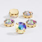 8/10mm 50pcs Round Rhinestones With Golden Claw for Dress Sew On Crystal Stone for Crafts Rhinestones Embellishments