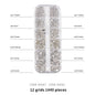 1440pcs 12 Grid Set Mixed Color Flat Nail Diamond AB Color Glass Crystal Phone Case DIY Accessories