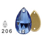 11 * 18Mm water drop flat buckle handmade perforated hand sewn drill clothing accessories high-grade rhinestone water drop hand sewn stone