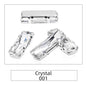 Rectangle 5x10 5x15 7x21mm Glass Crystal Sew On Rhinestones With Silver Claw Handicrafts Glitter Stones For Dress Beeds