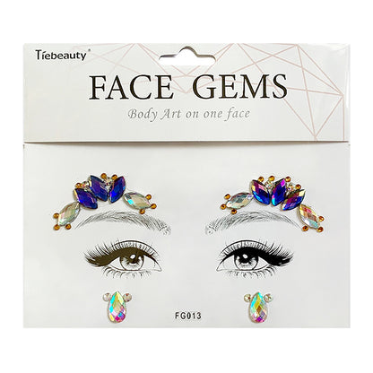 Tattoo Sticker Face Rhinestone Diamond Forehead Stickers Creative Stage Beauty Stickers Face Pasters