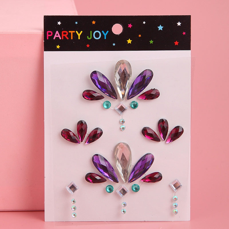 Children's Stage Performance Face Stickers Stickers Crystal Eyes Rhinestone Stickers Swarovski