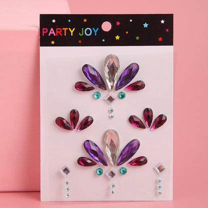 Children's Stage Performance Face Stickers Stickers Crystal Eyes Rhinestone Stickers Swarovski
