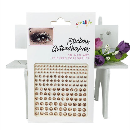 Cross-Border Hot Sell Face Rhinestone Diamond Sticker Eyebrow Eye Pad Forehead Face Decoration Acrylic Crystal Sticker Party Diamond Sticker