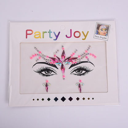 Electronic Music Festival Face Pasters Children's Stage Performance Face Stickers Stickers Crystal Eyes Rhinestone Stickers