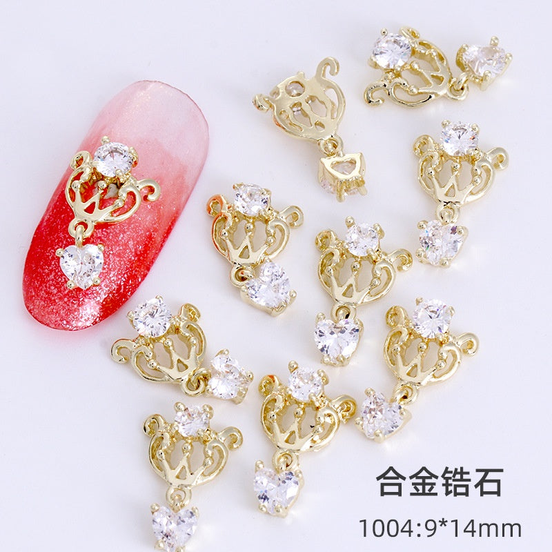 New Alloy Zircon Nail Accessories DIY Nail Paste Luxury Accessories