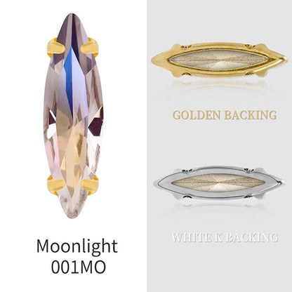 4*15mm Horse-eye Shaped Rhinestone DIY Jewelry Accessories Pointy-bottom Shaped Rhinestone Nail Sticker Rhinestone Material