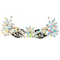 EDM Electronic Music Festival Face Pasters Eyebrow Stick-on Crystals Resin Drill Carnival Diamond Sticker Masquerade Face Decoration