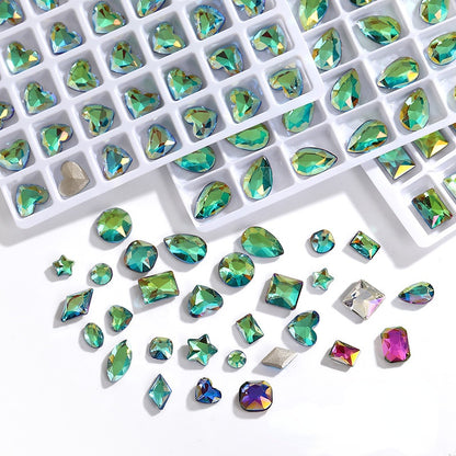 Flat Bottom Nail Art Crystal Autumn High-end K-grade Glass Diy Nail Stickers Decorative Rhinestones
