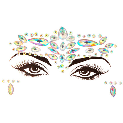 EDM Electronic Music Festival Face Pasters Eyebrow Stick-on Crystals Resin Drill Carnival Diamond Sticker Masquerade Face Decoration