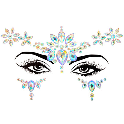 EDM Electronic Music Festival Face Pasters Eyebrow Stick-on Crystals Resin Drill Carnival Diamond Sticker Masquerade Face Decoration