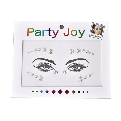 Electronic Music Festival Face Pasters Children's Stage Performance Face Stickers Stickers Crystal Eyes Rhinestone Stickers