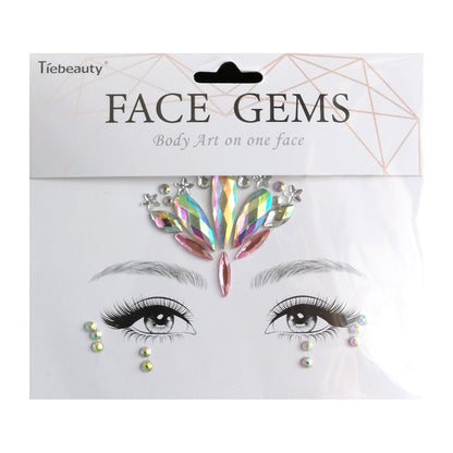 Tattoo Sticker Face Rhinestone Diamond Forehead Stickers Creative Stage Beauty Stickers Face Pasters