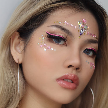 Face Rhinestone Tattoo Sticker European and American Girls Diamond Forehead Stickers Creative Stage Beauty Stickers Face Pasters