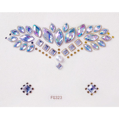 Tattoo Sticker Face Rhinestone Diamond Forehead Stickers Creative Stage Beauty Stickers Face Pasters