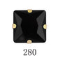 8/10mm 50PCS Square Shape Glass Rhinestones with Golden Claw Sew on Crystal Stone for Clothes Decoration Dress